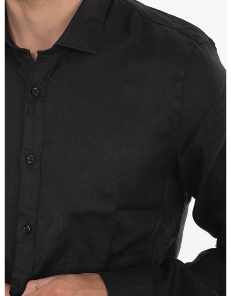 OVER-D Linen Shirt OE1S2S4C49 Black OVER-D - 5