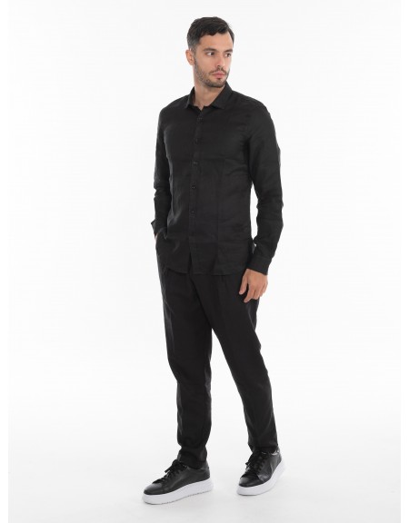 OVER-D Linen Shirt OE1S2S4C49 Black OVER-D - 7