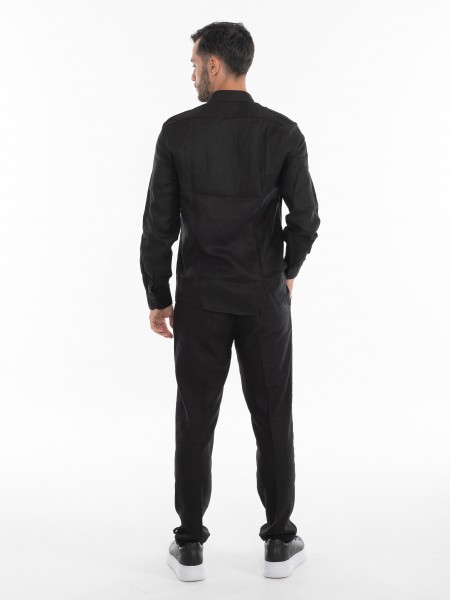 OVER-D Linen Shirt OE1S2S4C49 Black OVER-D - 9