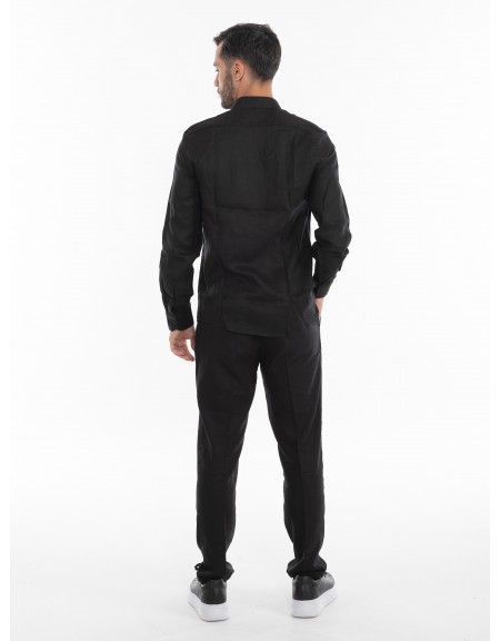 OVER-D Linen Shirt OE1S2S4C49 Black OVER-D - 9