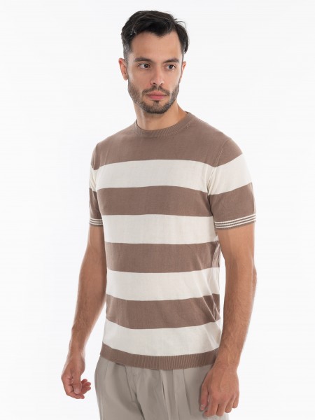 OVER-D T-shirt yarn OE1S2S4M09 Brown - Beige OVER-D - 2