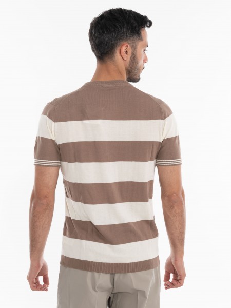 OVER-D T-shirt yarn OE1S2S4M09 Brown - Beige OVER-D - 4