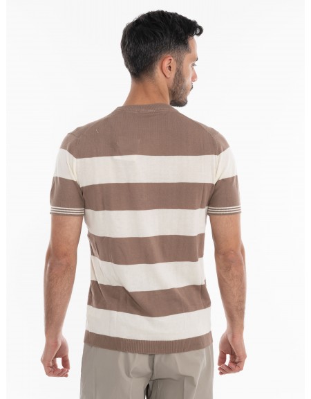 OVER-D T-shirt yarn OE1S2S4M09 Brown - Beige OVER-D - 4