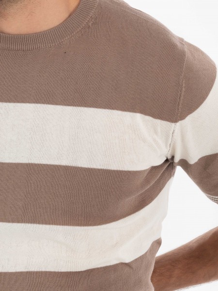 OVER-D T-shirt yarn OE1S2S4M09 Brown - Beige OVER-D - 5