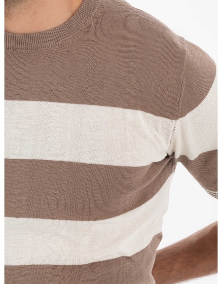 OVER-D T-shirt yarn OE1S2S4M09 Brown - Beige OVER-D - 5