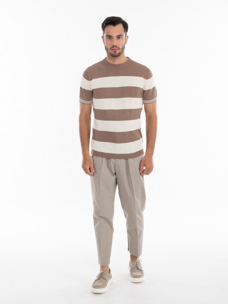 OVER-D T-shirt yarn OE1S2S4M09 Brown - Beige OVER-D - 7