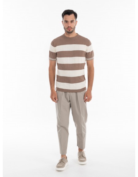 OVER-D T-shirt yarn OE1S2S4M09 Brown - Beige OVER-D - 7