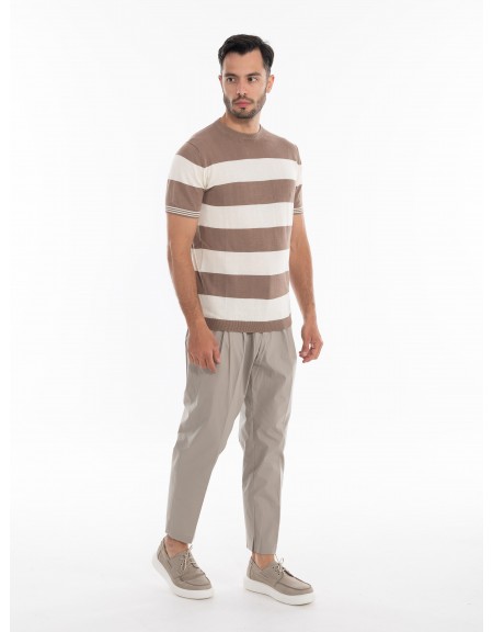 OVER-D T-shirt yarn OE1S2S4M09 Brown - Beige OVER-D - 8