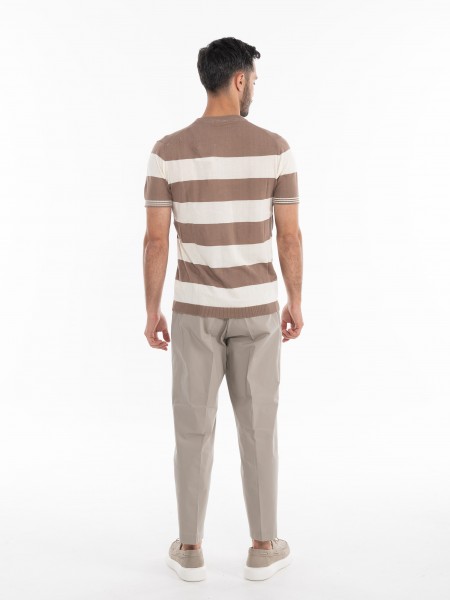 OVER-D T-shirt yarn OE1S2S4M09 Brown - Beige OVER-D - 9