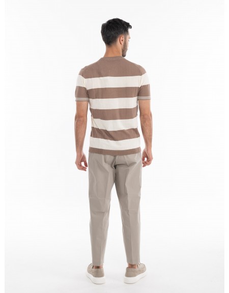 OVER-D T-shirt yarn OE1S2S4M09 Brown - Beige OVER-D - 9