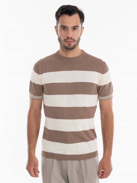 OVER-D T-shirt yarn OE1S2S4M09 Brown - Beige OVER-D - 10