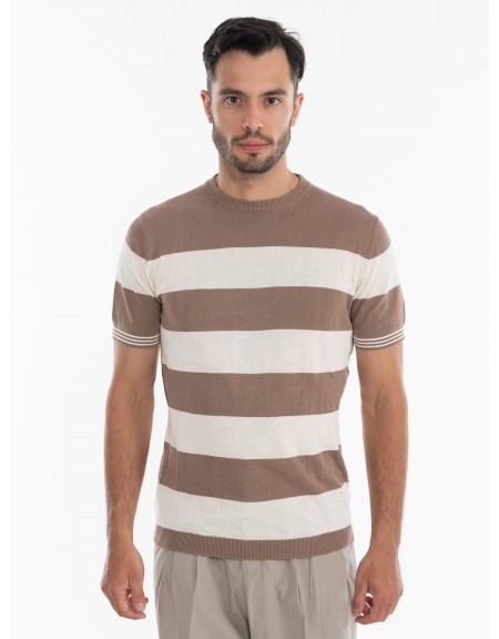 OVER-D T-shirt yarn OE1S2S4M09 Brown - Beige OVER-D - 10