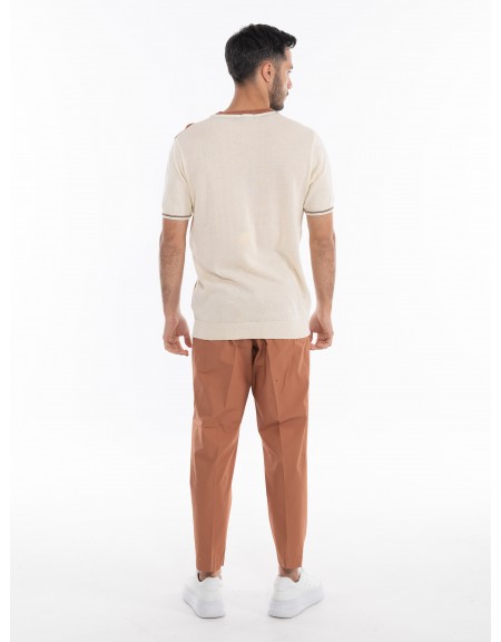 OVER-D T-shirt νημάτινο OE1S2S4M31 Καφέ - Μπεζ OVER-D - 9