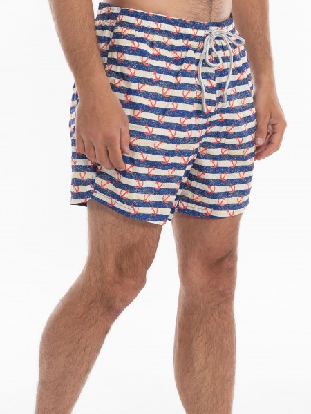 OVER-D Swimwear OE1S2S4B07 Blue - Off-white OVER-D - 3