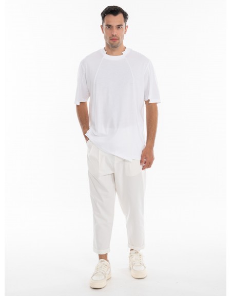 NINETEEN Chino Pants K24-1002 White NINETEEN - 6