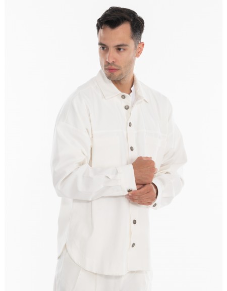 NINETEEN Shirt - Jacket K24-1001 White NINETEEN - 2