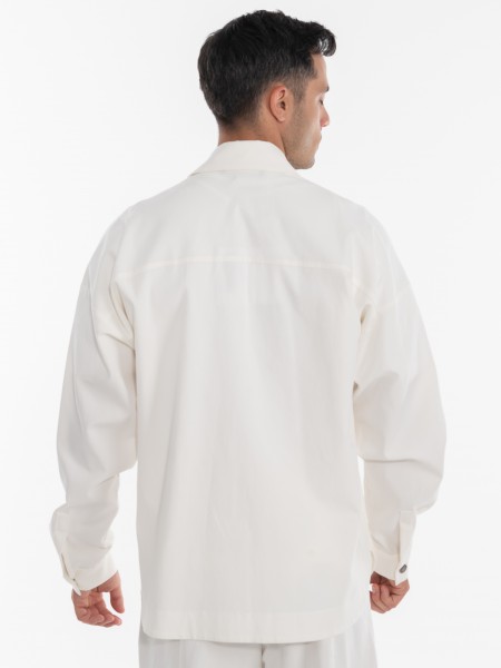 NINETEEN Shirt - Jacket K24-1001 White NINETEEN - 3