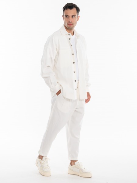 NINETEEN Shirt - Jacket K24-1001 White NINETEEN - 11