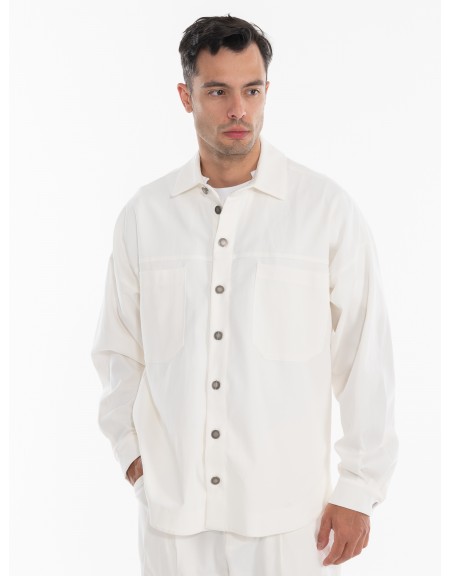 NINETEEN Shirt - Jacket K24-1001 White NINETEEN - 13