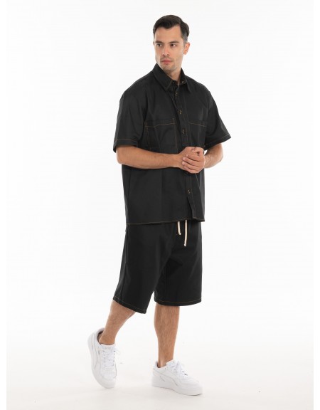 BLACK CIRCUS Jean βερμούδα BRMU3014S Μαύρο BLACK CIRCUS - 12