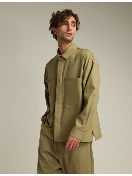 NINETEEN Πουκάμισο - Jacket X24-1019 Λαδί NINETEEN - 3