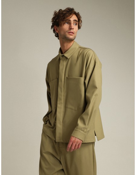 NINETEEN Πουκάμισο - Jacket X24-1019 Λαδί NINETEEN - 3