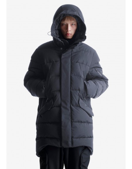 KRAKATAU Parka jacket QM488-1 PLANCK LINER PARKA Black KRAKATAU - 1