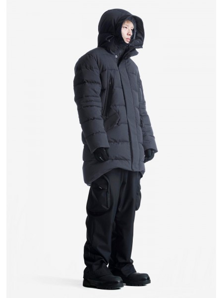 KRAKATAU Parka jacket QM488-1 PLANCK LINER PARKA Black KRAKATAU - 12