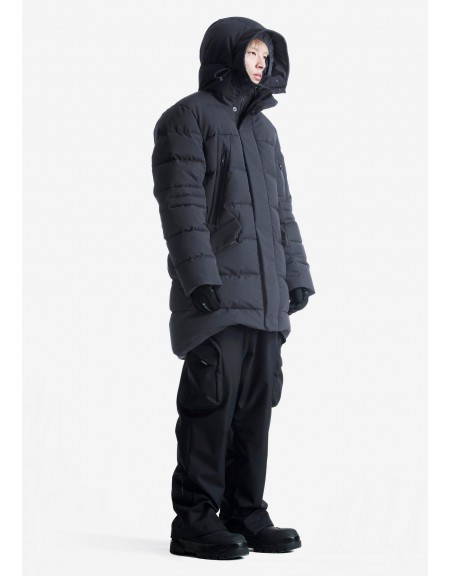 KRAKATAU Parka jacket QM488-1 PLANCK LINER PARKA Black KRAKATAU - 12