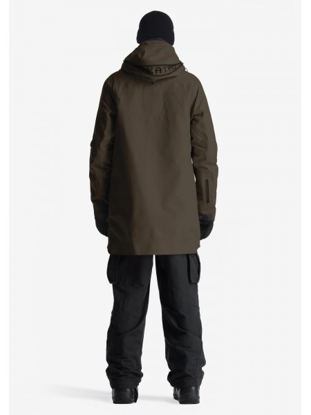 KRAKATAU Parka jacket QM481-59 STROFO MID-LENGTH Olive - Brown KRAKATAU - 3