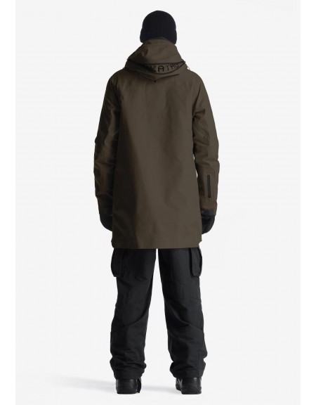 KRAKATAU Parka jacket QM481-59 STROFO MID-LENGTH Olive - Brown KRAKATAU - 3