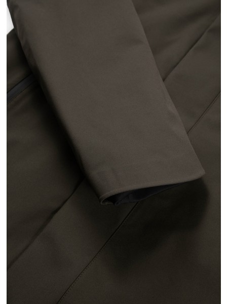 KRAKATAU Parka jacket QM481-59 STROFO MID-LENGTH Olive - Brown KRAKATAU - 6