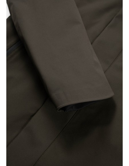 KRAKATAU Parka jacket QM481-59 STROFO MID-LENGTH Olive - Brown KRAKATAU - 6