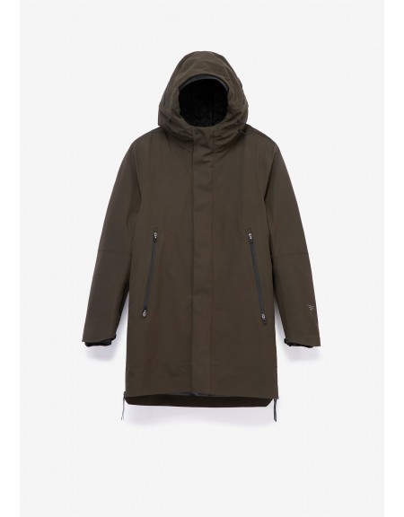 KRAKATAU Parka jacket QM481-59 STROFO MID-LENGTH Olive - Brown KRAKATAU - 12