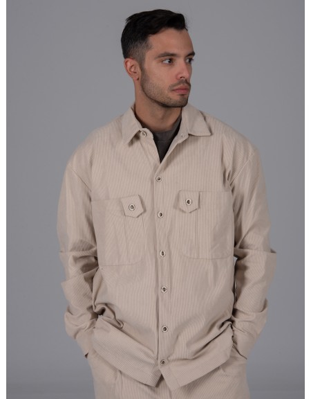 NINETEEN Shirt - Corduroy Jacket X24-1013 Ecru NINETEEN - 6
