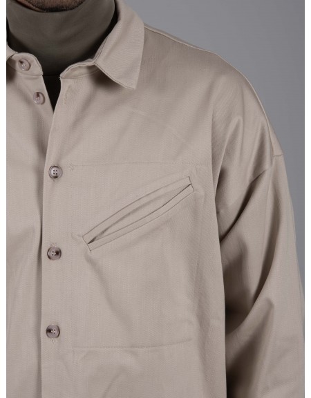 NINETEEN Πουκάμισο - Jacket X24-1021 Μπεζ NINETEEN - 1