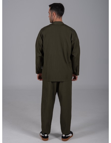 1.IX Shirt - Jacket mao X24-1.IX1012 Khaki 1.IX - 5