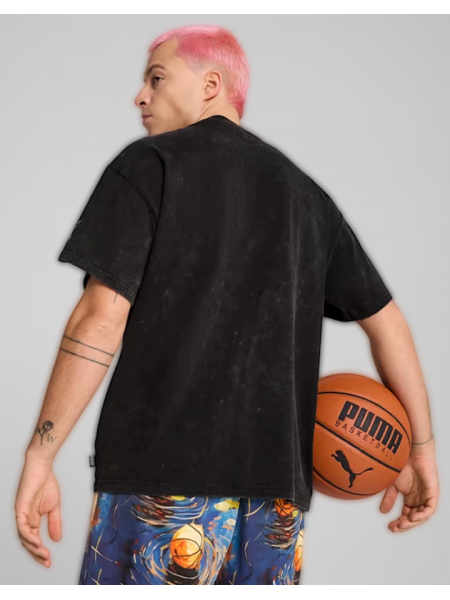 PUMA T-shirt 630672 01 Dylan Exhibit Tee III Μαύρο PUMA - 3