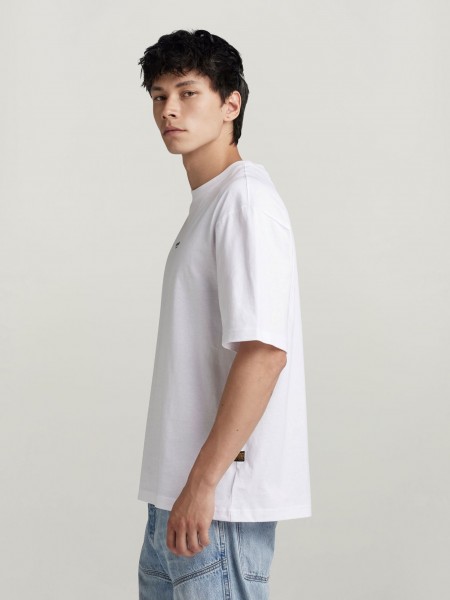 G-STAR RAW Φούτερ κοντομάνικο D24780-C336-110 CENTER CHEST BOXY R T DRY JERSEY Λευκό G-STAR RAW - 3