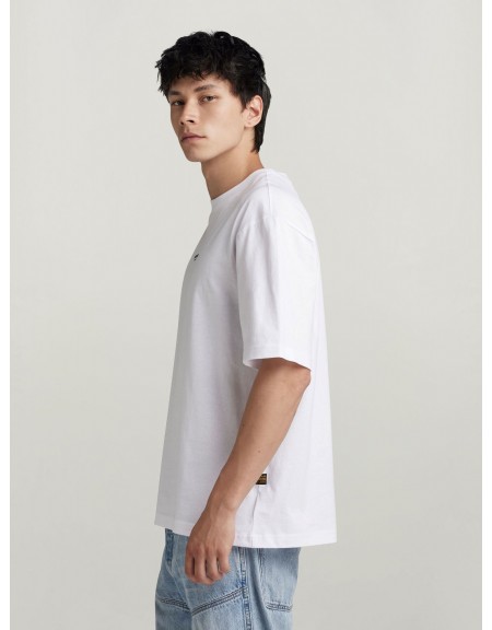 G-STAR RAW Φούτερ κοντομάνικο D24780-C336-110 CENTER CHEST BOXY R T DRY JERSEY Λευκό G-STAR RAW - 3