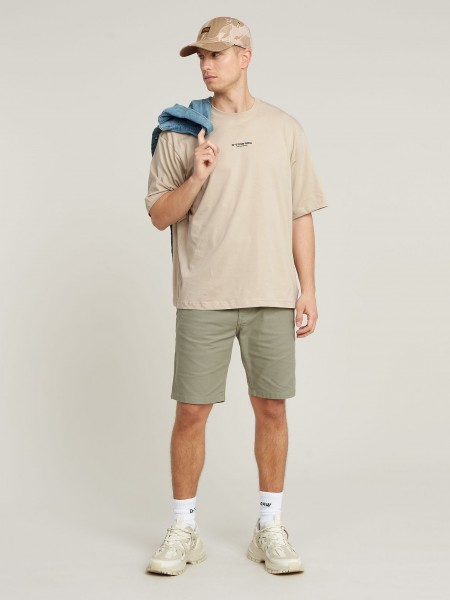 G-STAR RAW Φούτερ κοντομάνικο D24780-C336-1214 CENTER CHEST BOXY R T DRY JERSEY Μπεζ G-STAR RAW - 3