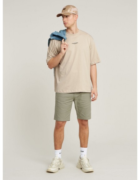 G-STAR RAW Φούτερ κοντομάνικο D24780-C336-1214 CENTER CHEST BOXY R T DRY JERSEY Μπεζ G-STAR RAW - 3