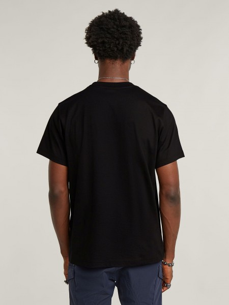 G-STAR RAW T-shirt D26545-D959-6484 OUTDOOR WOOVEN PKT LOOSE R T Μαύρο G-STAR RAW - 3
