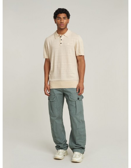 G-STAR RAW T-shirt Polo D25960-D997-1603 KNITTED POLO LINO YARN UNIT R Μπεζ G-STAR RAW - 3