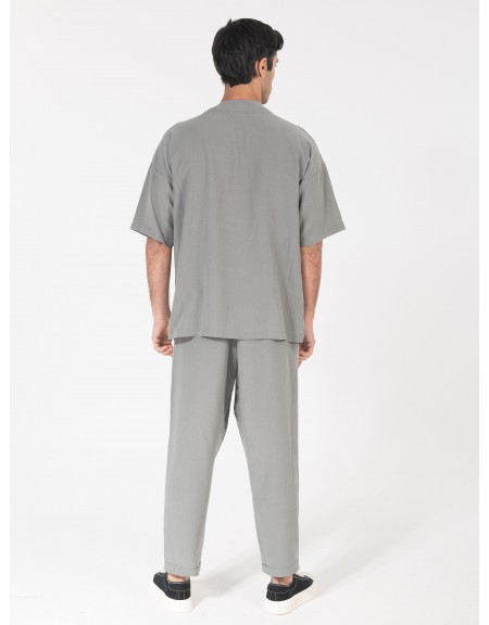 NINETEEN Pants K25-1024 Gray NINETEEN - 4