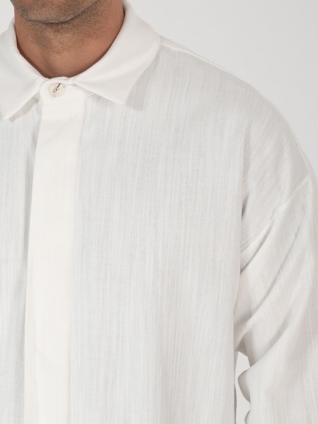 NINETEEN Πουκάμισο K25-1001 Λευκό NINETEEN - 3