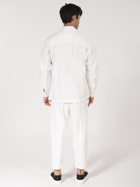 NINETEEN Πουκάμισο K25-1001 Λευκό NINETEEN - 5