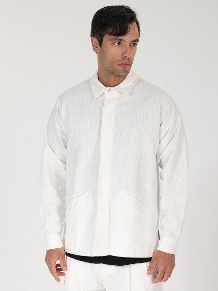 NINETEEN Πουκάμισο K25-1001 Λευκό NINETEEN - 1