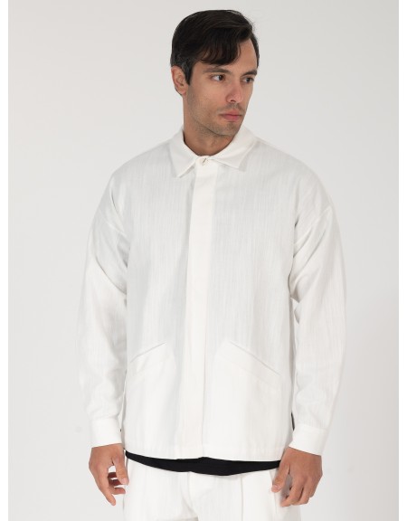 NINETEEN Πουκάμισο K25-1001 Λευκό NINETEEN - 1