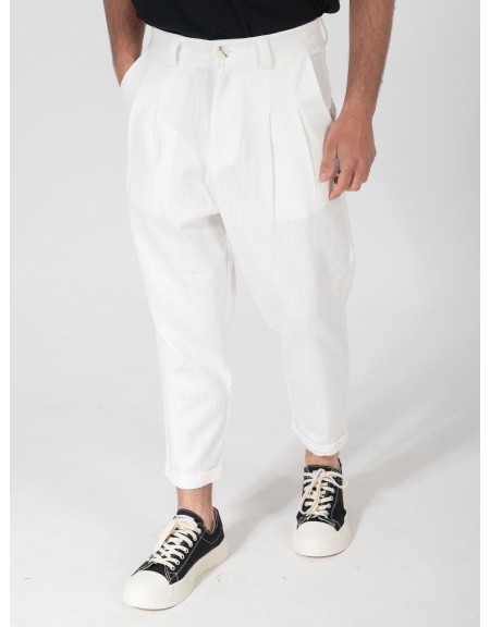 NINETEEN Pants K25-1003 White NINETEEN - 1